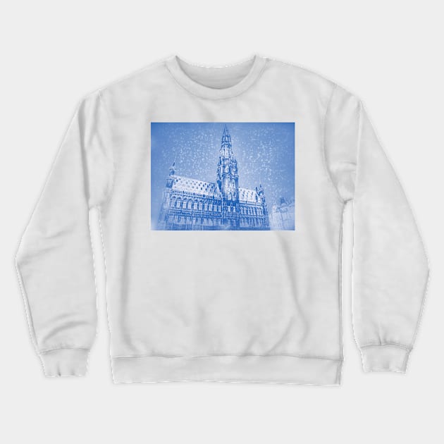 Belgium. Brussels. City Hall. Christmas. Crewneck Sweatshirt by vadim19